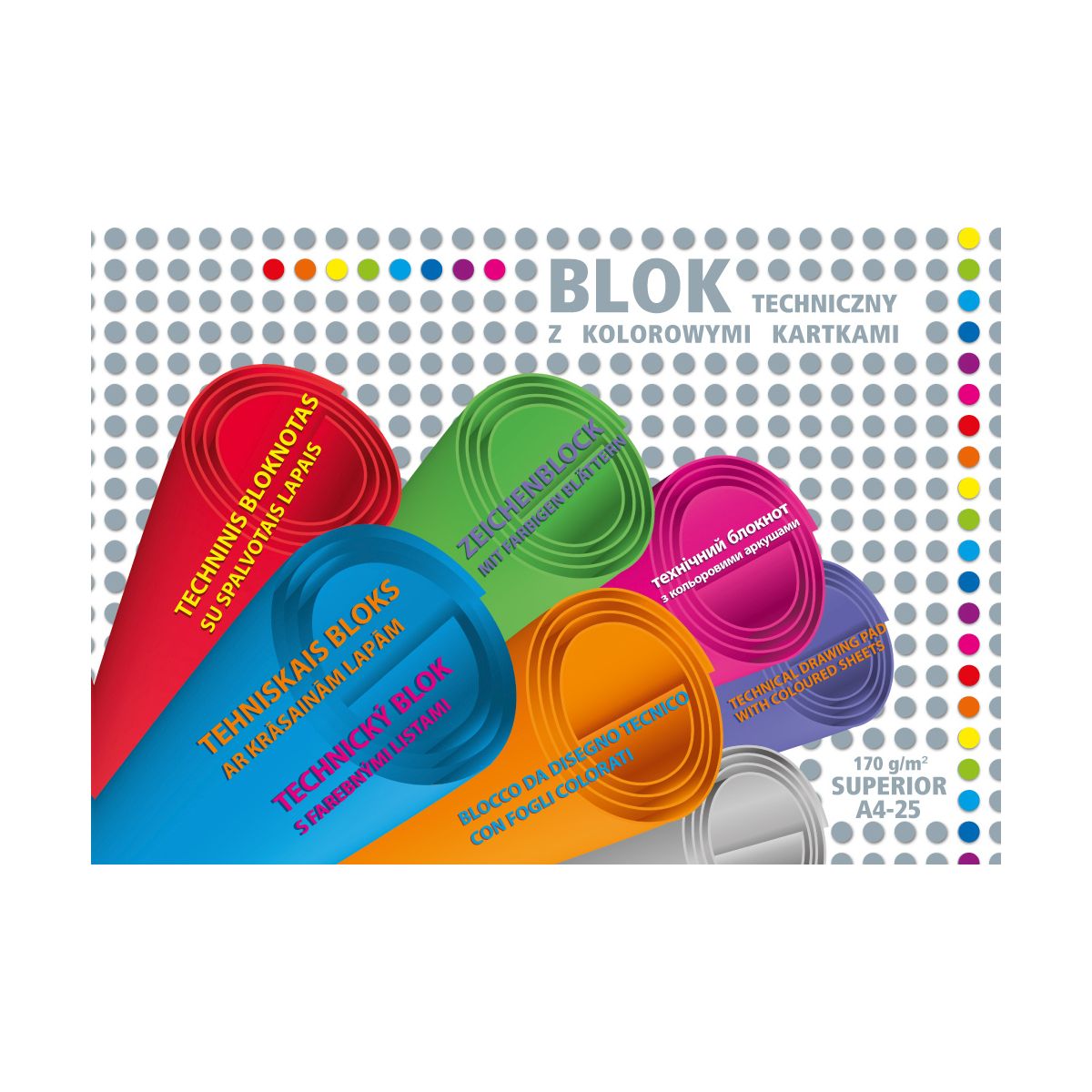 Blok techniczny superior A4 170g 25k Kreska