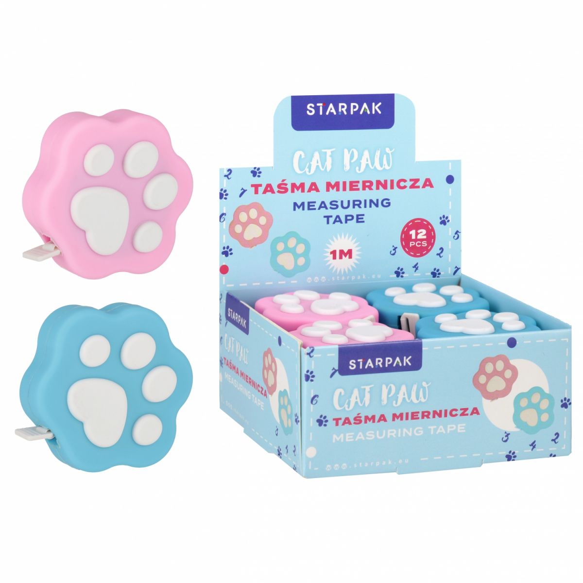 Taśma specjalnego przeznaczenia KOCIE LAPKI TAŚMA MIERNICZAx100 [mm x m] mix Starpak (563062)