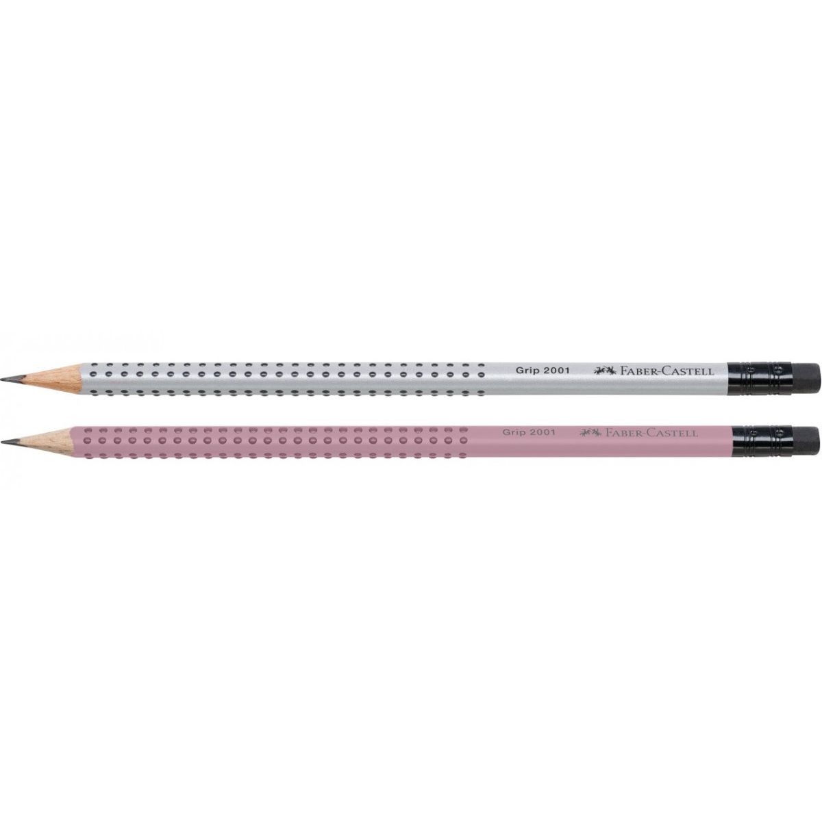 Ołówek Faber Castell Grip srebrny/różowy B (217272 FC)