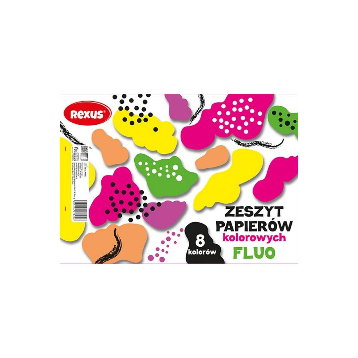 Zeszyt papierów kolorowych Rexus A5 90g 8k [mm:] 202x144 (607829)