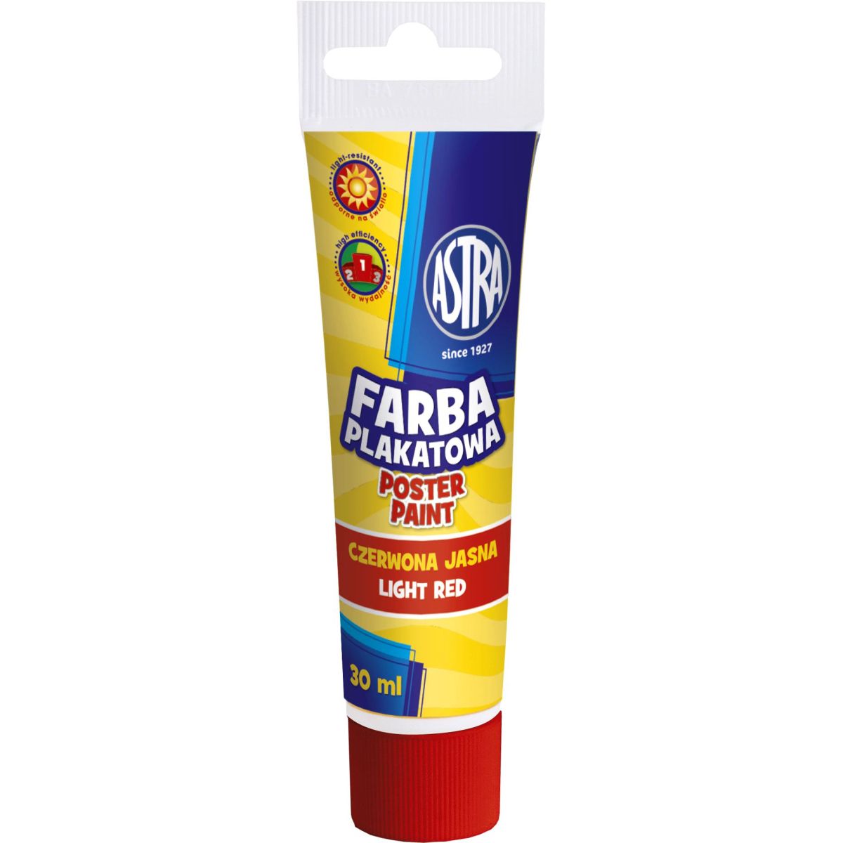 Farby plakatowe Astra kolor: czerwony jasny 30ml 1 kolor.