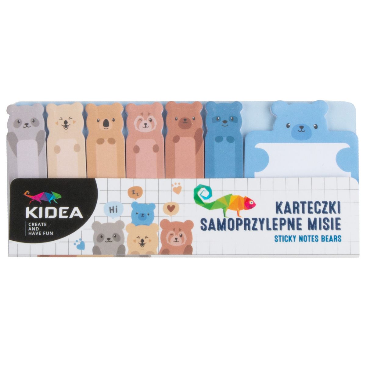 Notes samoprzylepny (karteczki) Misie mix Kidea (KASMKA)