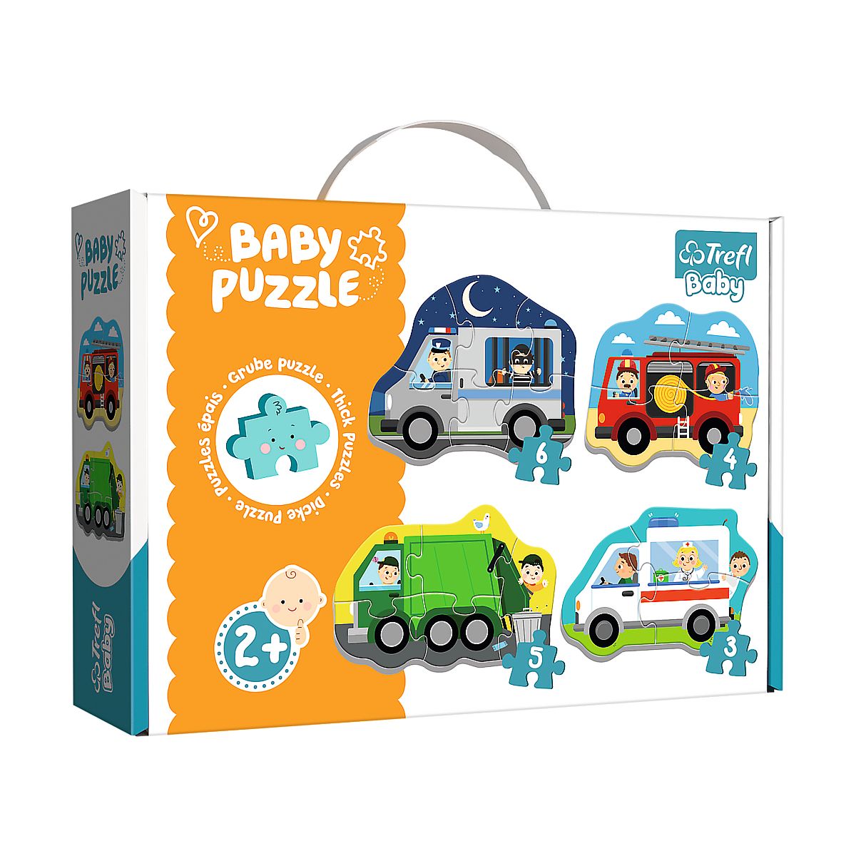 Puzzle Trefl puzzle baby classic pojazdy i zawody 3, 4, 5, 6 el. (36071)