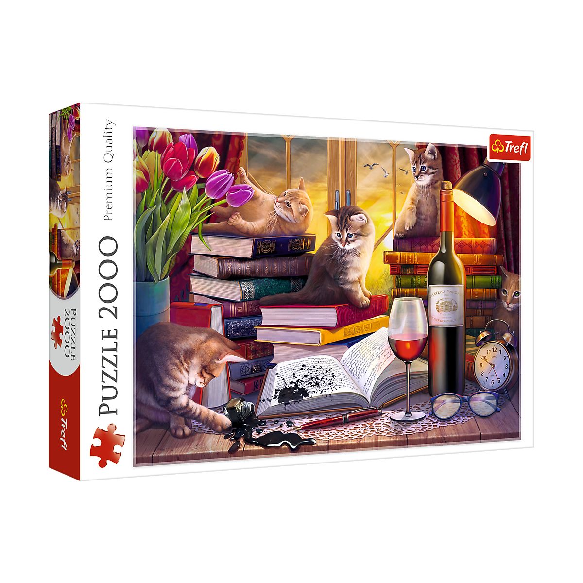 Puzzle koci wieczór 2000 el. Trefl (27126)