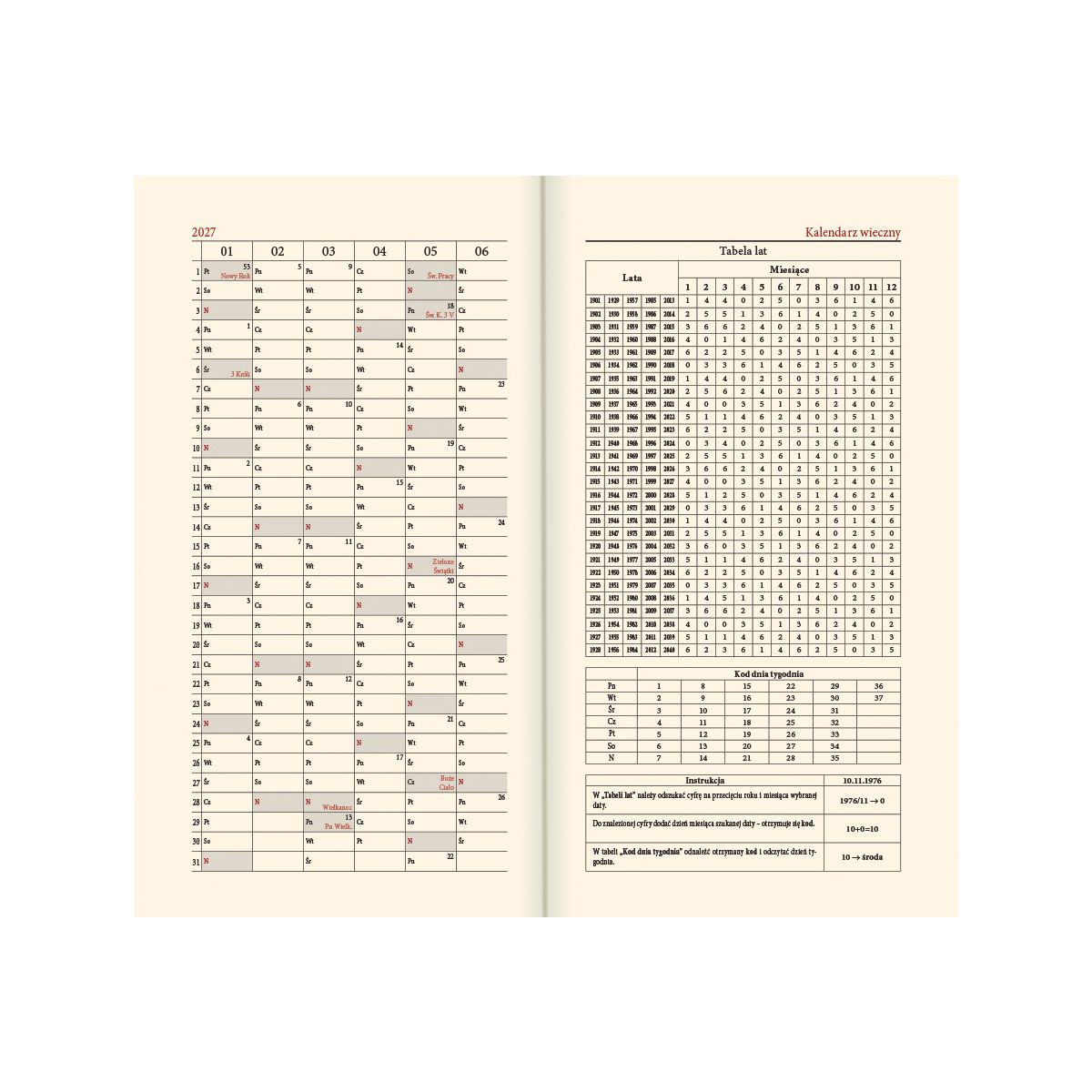 Kalendarz książkowy (terminarz) mix vivella kieszonkowy A6 Lucrum (11T)