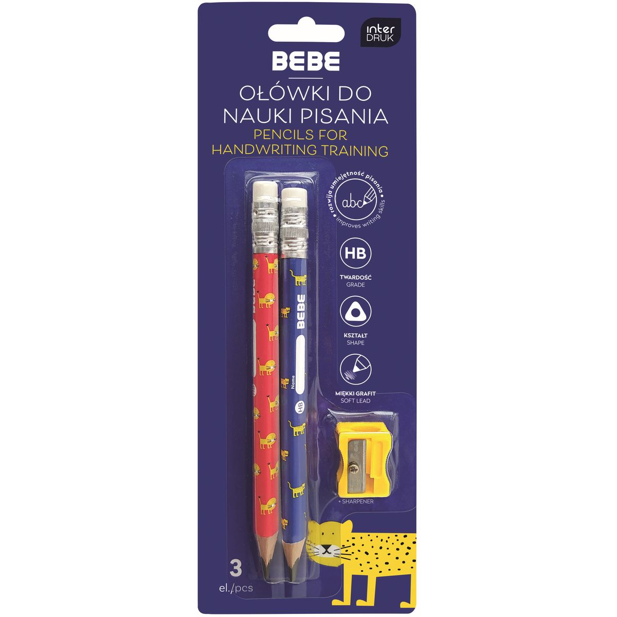 Zestaw piśmienniczy Bebe BEBE KIDS 2 szt jumbo + temerówka