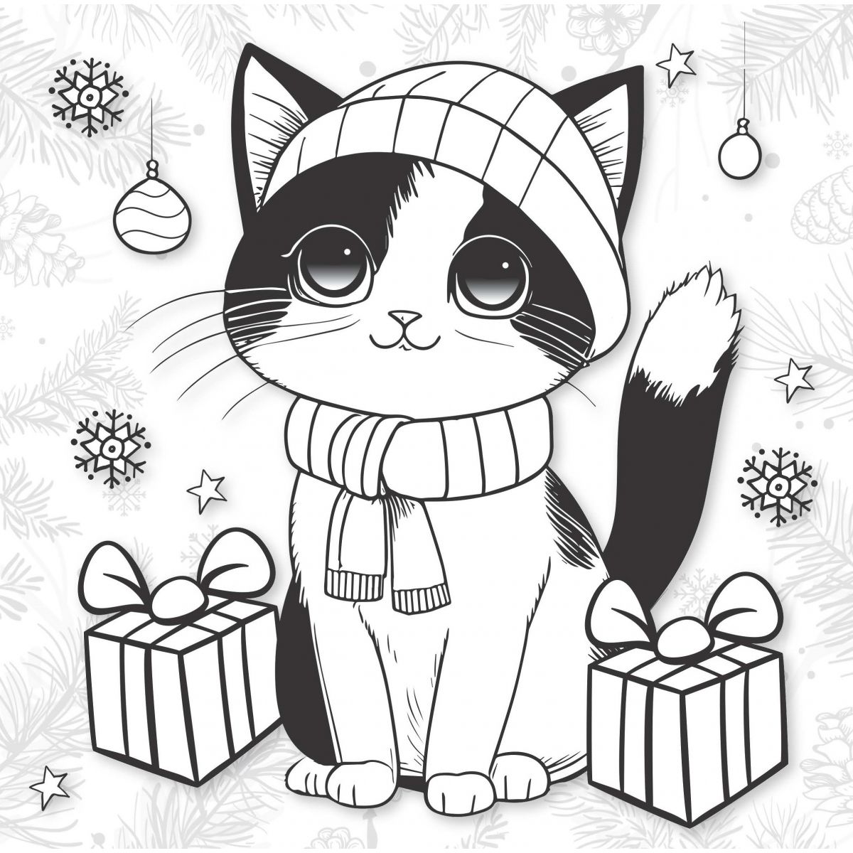 Kolorowanka Święty Mikołaj 3D