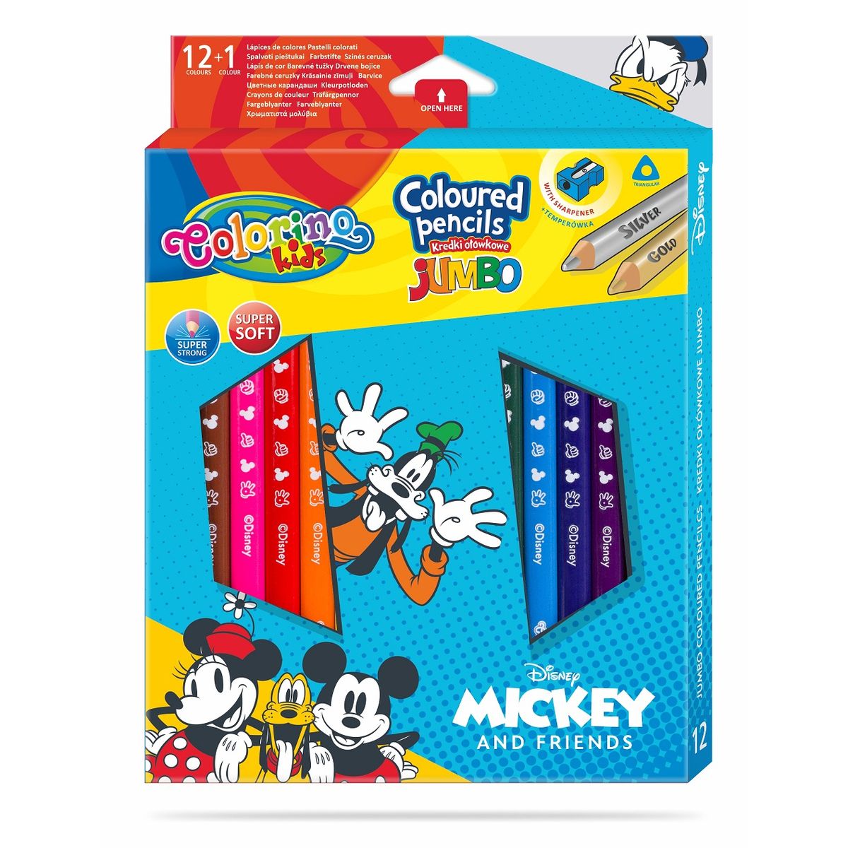 Kredki ołówkowe Patio Disney Mickey Jumbo 12 kol. (89861PTR)