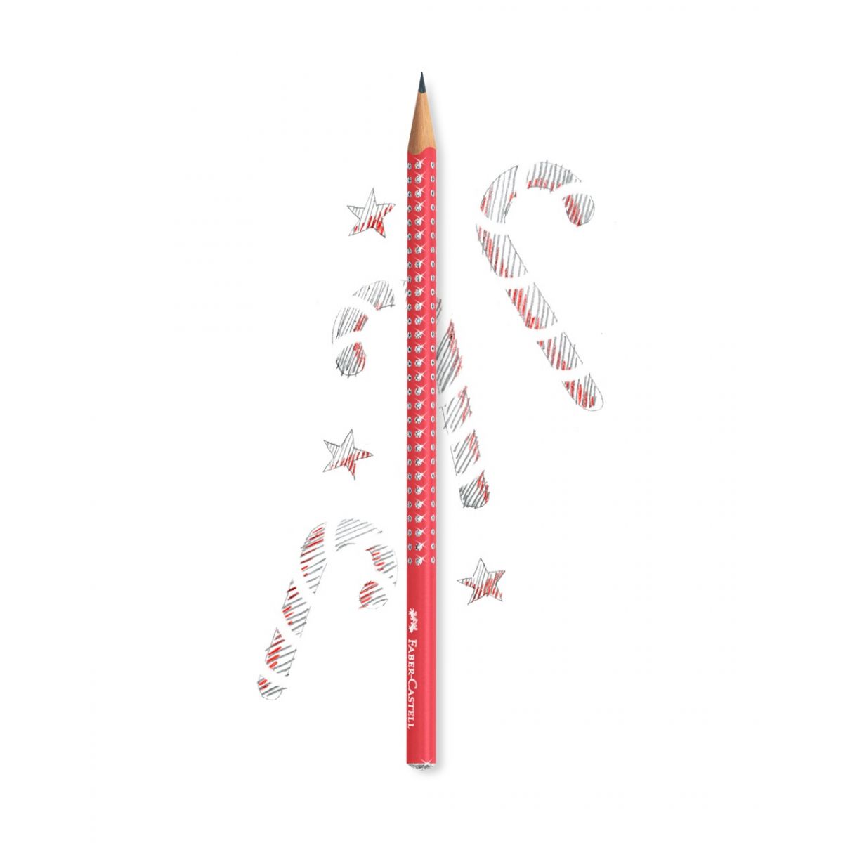Ołówek Faber Castell Sparkle Pearly Czerwony (Candy Cane Red) (118240 FC)