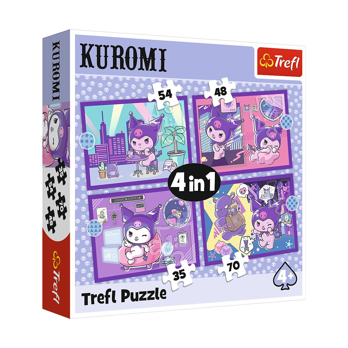 Puzzle Hello Kitty Dzień Kuromi 4w1 el. Trefl (34676)
