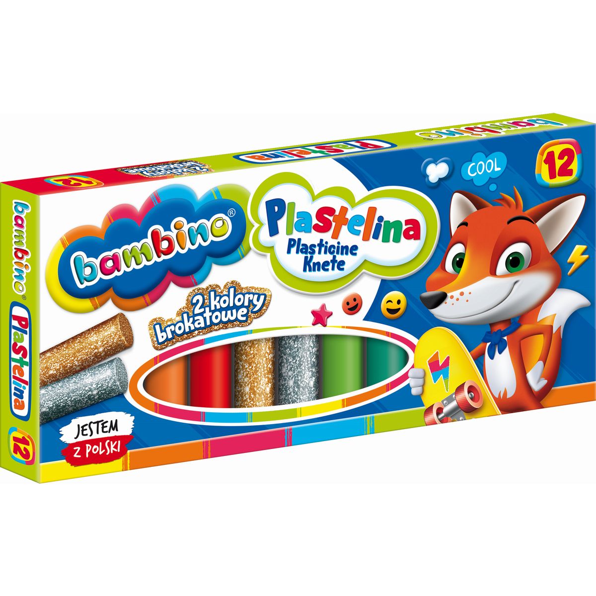 Plastelina 12 kol. BAMBINO mix St.Majewski