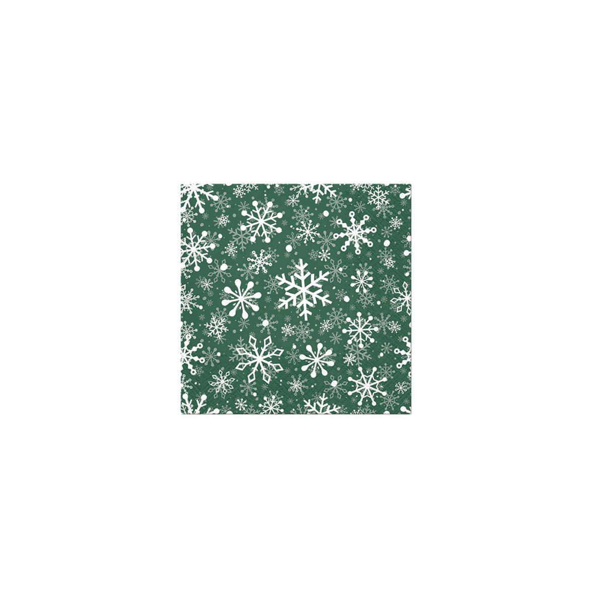 Serwetki Lunch BN Christmas Snowflakes green mix bibuła [mm:] 330x330 Paw (SDL230616)