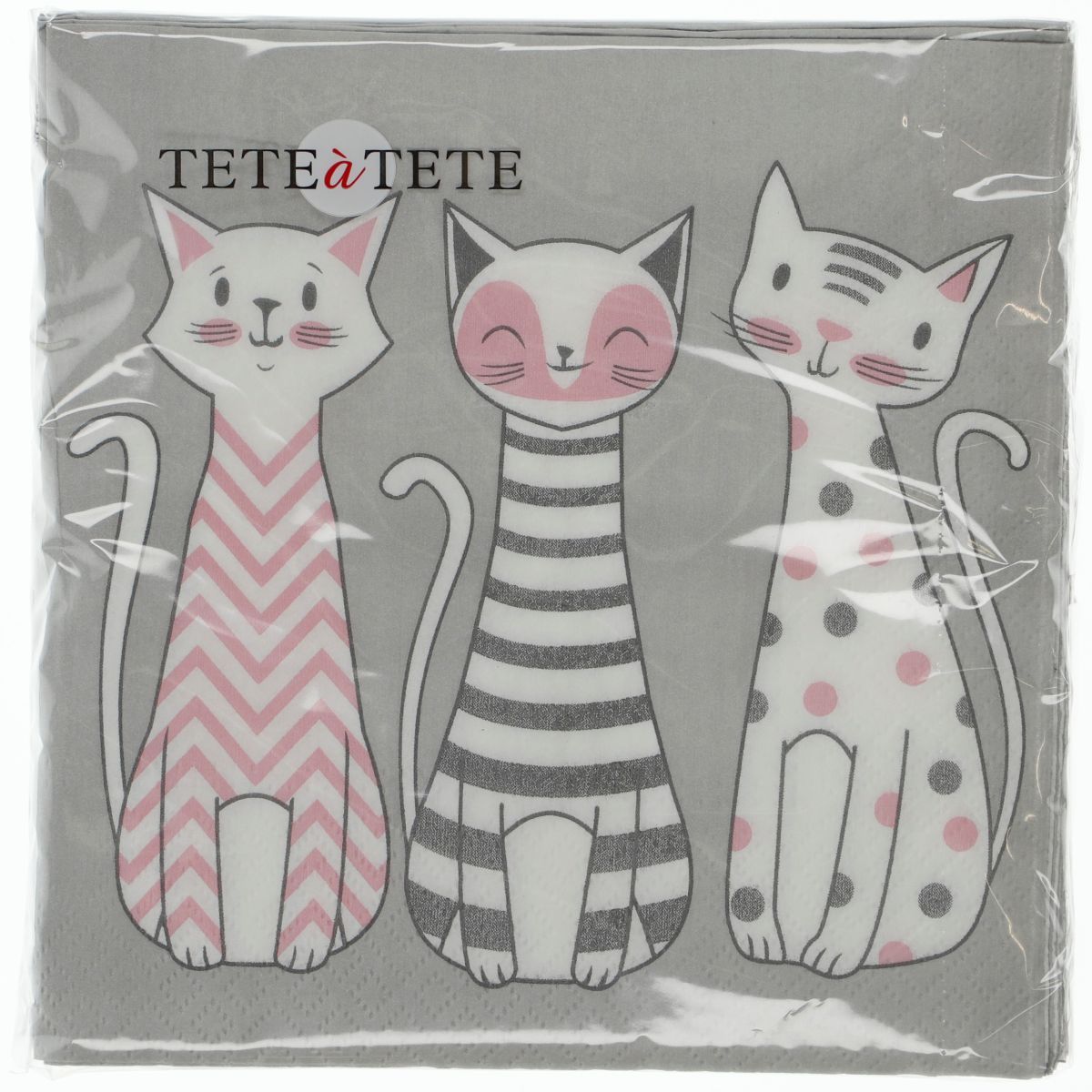 Serwetki Paw Glam Cats mix nadruk bibuła [mm:] 330x330 (TL699000)