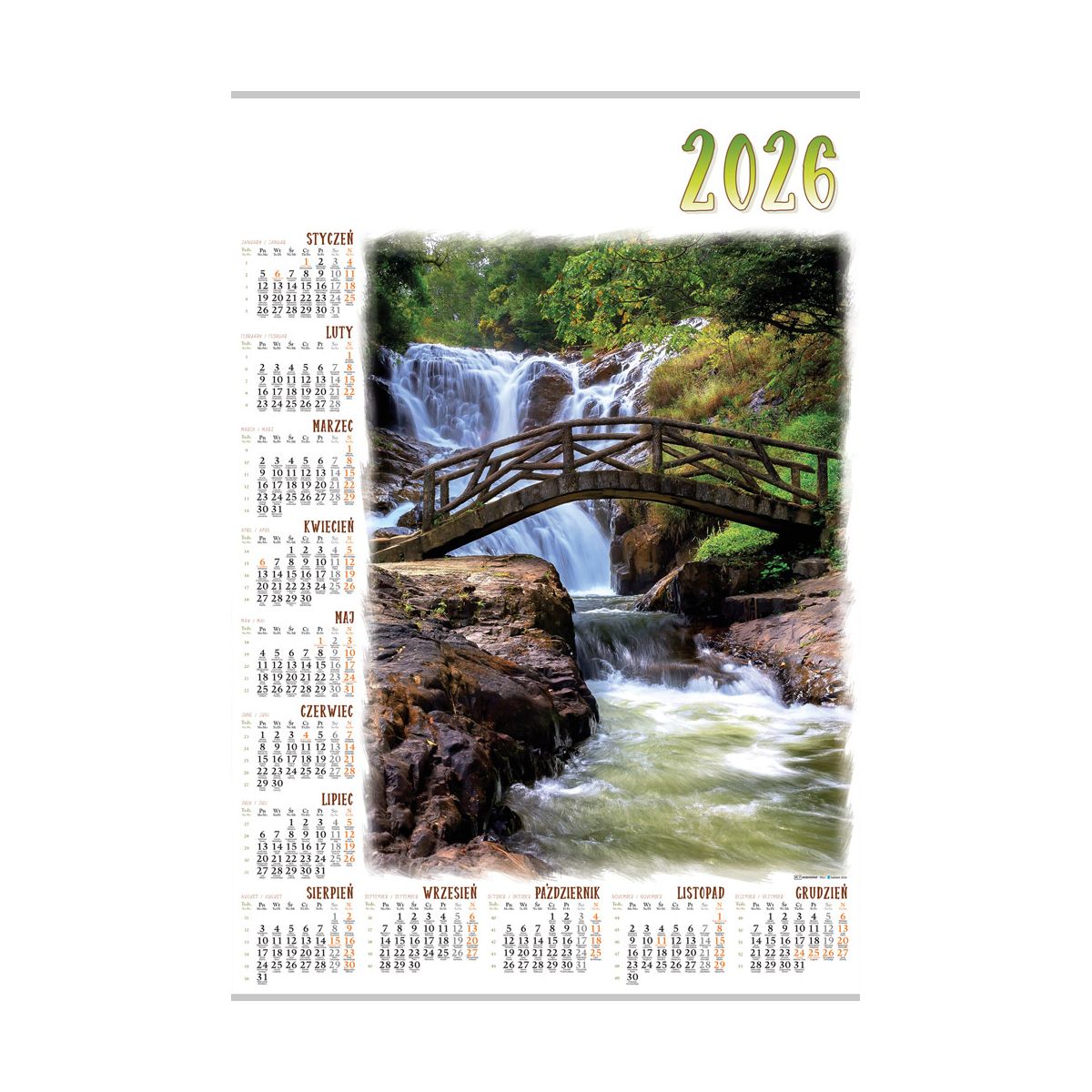 Kalendarz ścienny (401000) k:2915-377 MOST plakatowy 607mm x 880mm Lucrum (PL07)