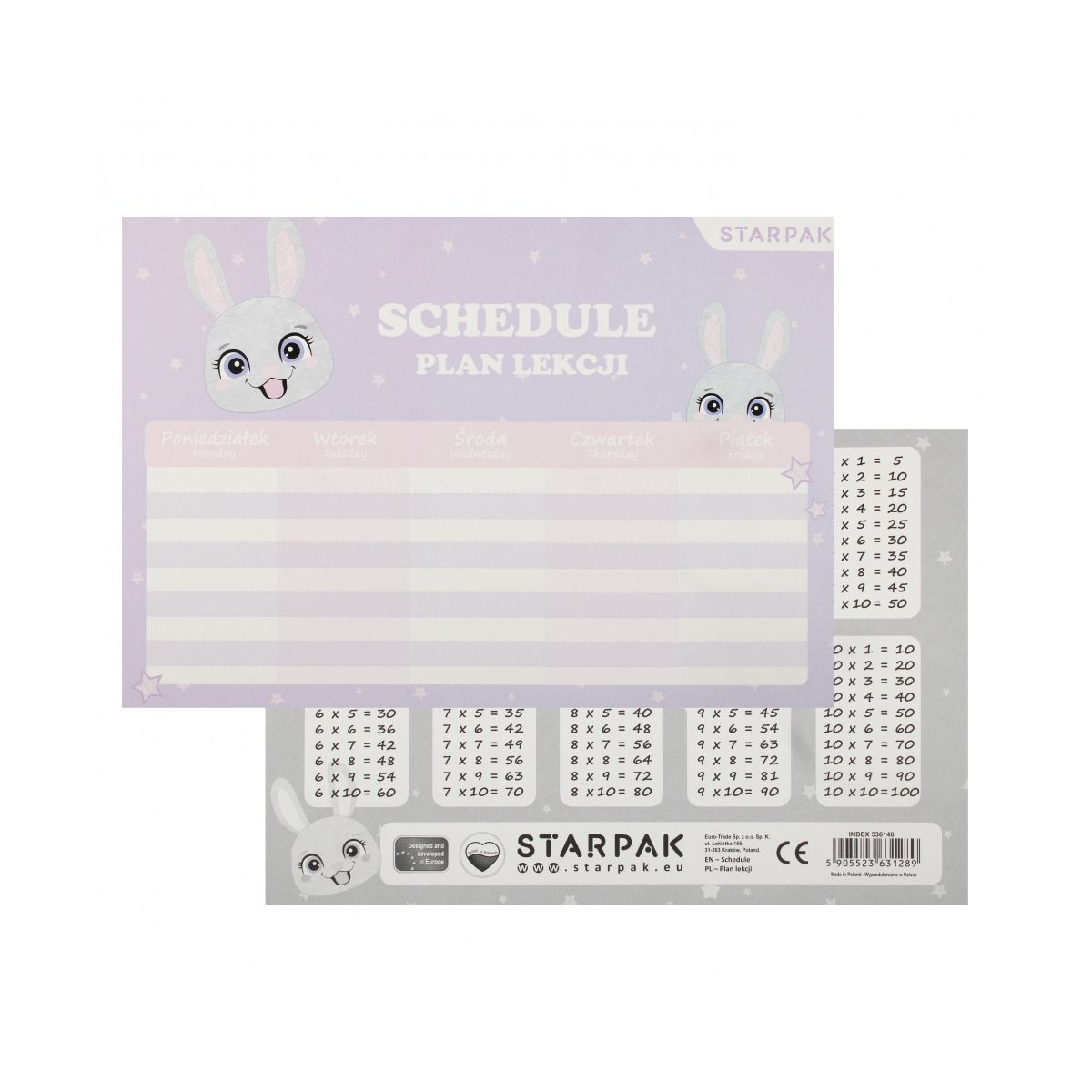 Plan lekcji Starpak RABBIT (536146)