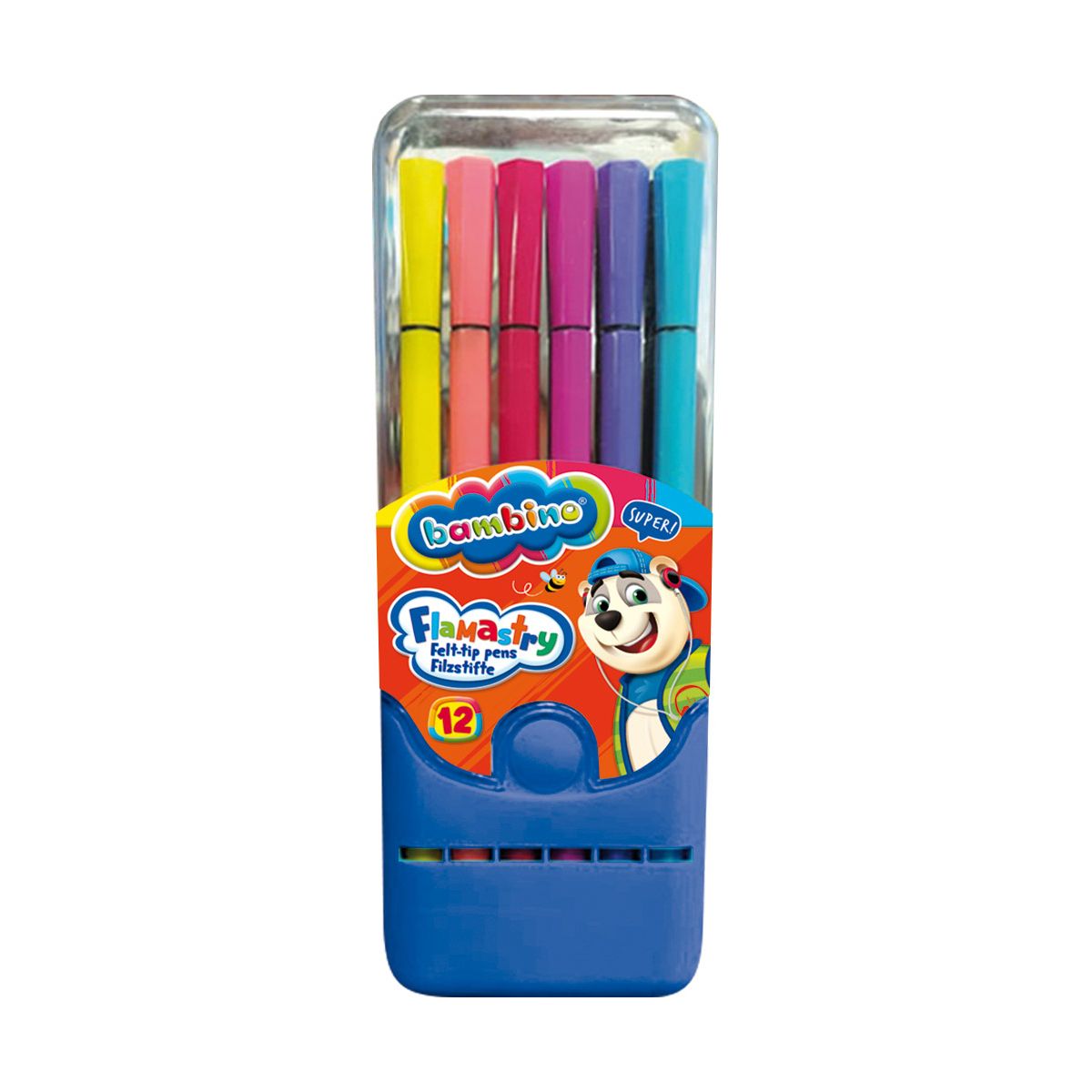 Flamaster MINI ZOO 12 kol 12 kol. Bambino (5903235649745)