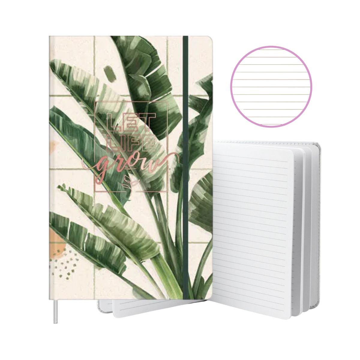 Notes (notatnik) Liście bananowca A5 80k. linia [mm:] 210x150 Lean (21668)