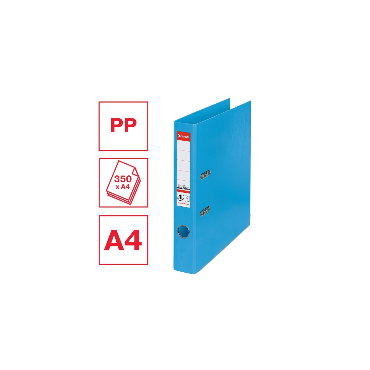 Segregator dźwigniowy Esselte No.1 Power A4 50mm niebieski jasny (811411)