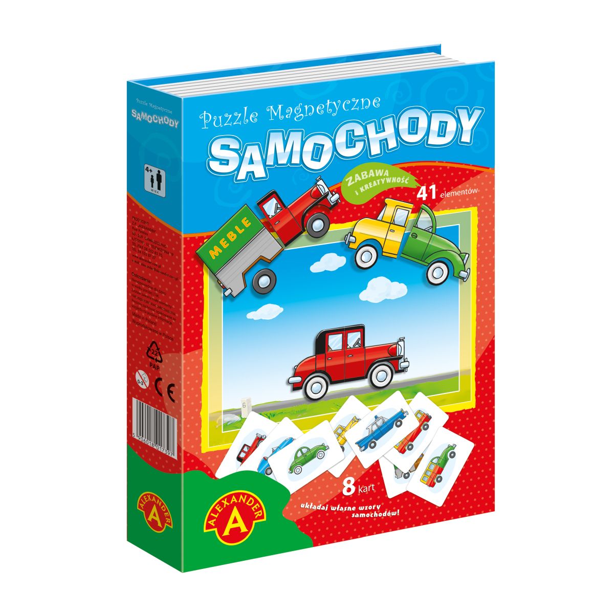 Puzzle Alexander magnetyczne - samochody 410 el.