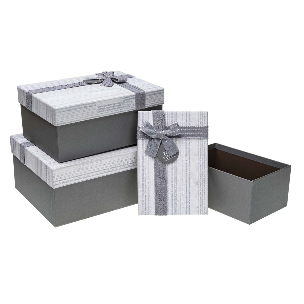 Pudełko na prezent Rozette [mm:] 290x220x 130 (PUG-23275-PR GREY set 3)