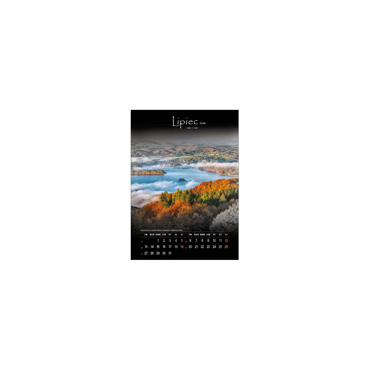 Kalendarz ścienny TAJEMNICZE BIESZCZADY WIELOPLANSZOWY 330mm x 500mm Jotan (WP127)