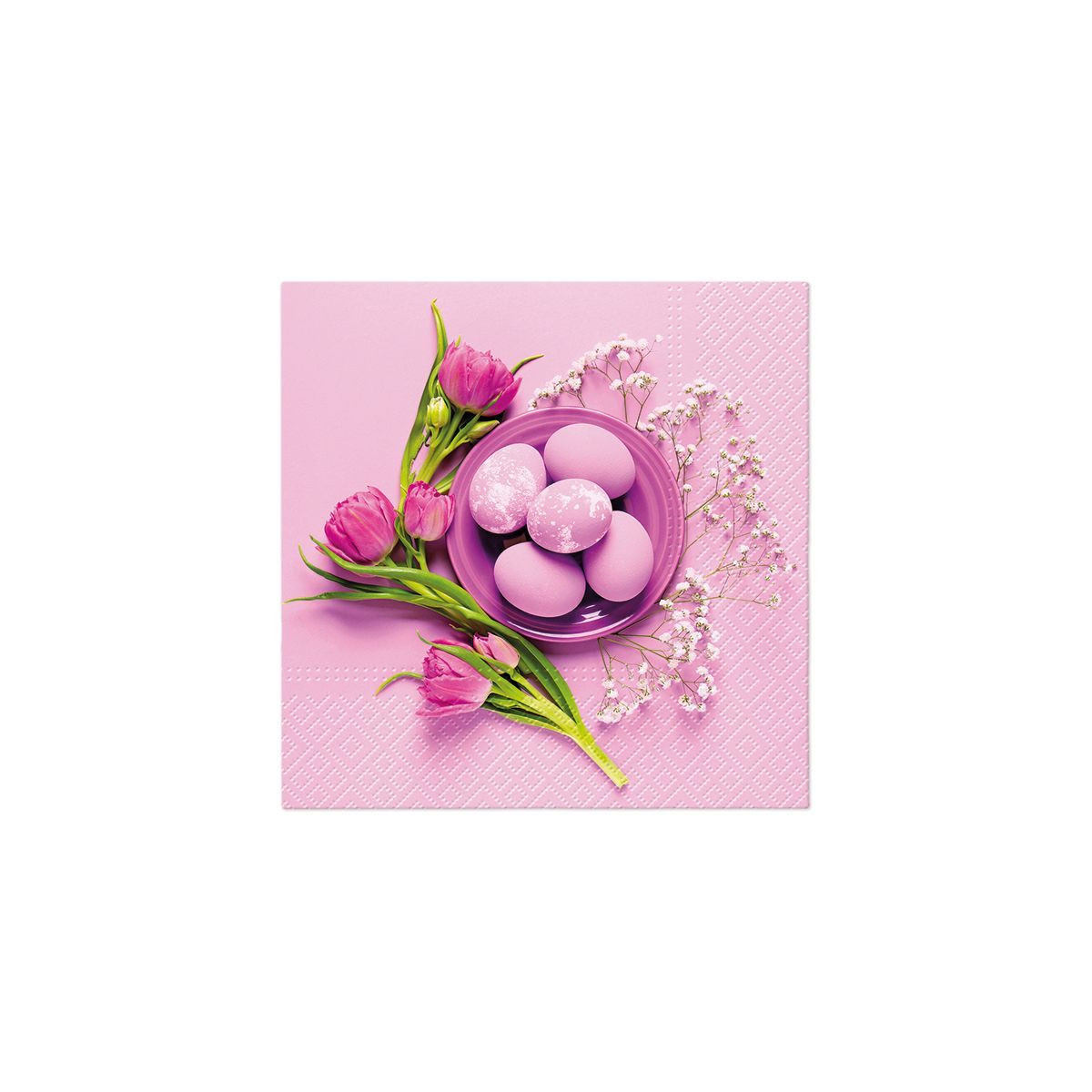 Serwetki Paw WN Purple Easter mix nadruk bibuła [mm:] 330x330 (TL123300)