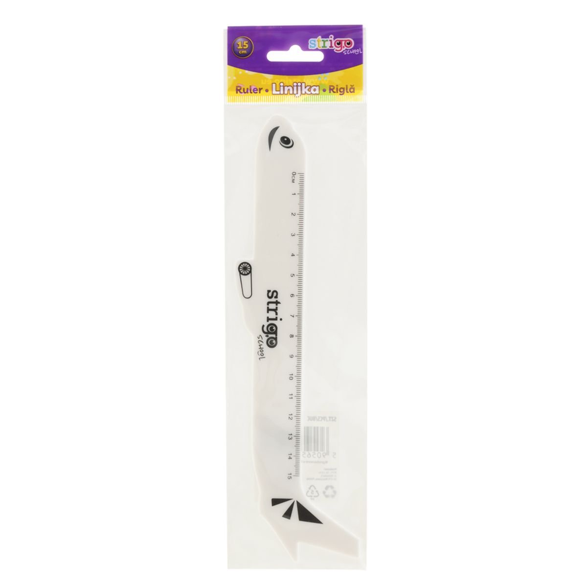 Linijka plastik Strigo 15 cm SAMOLOT 15cm (SSC365)