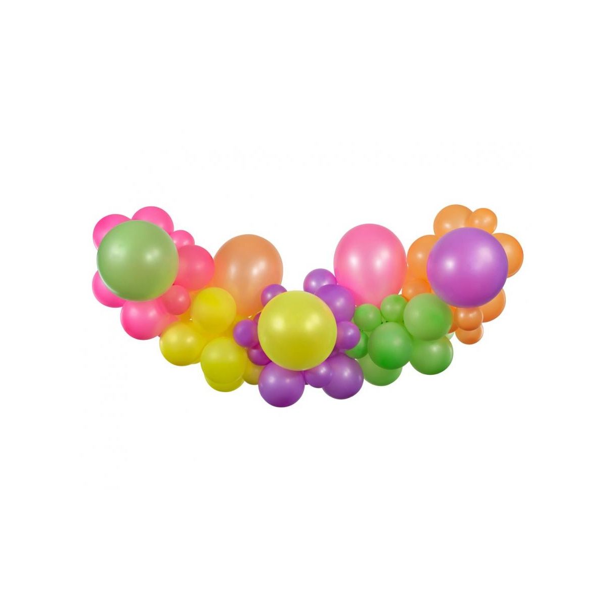 Balon gumowy Godan Girlanda balonowa DIY Fluorescencyjna, 65 szt. mix (032109)