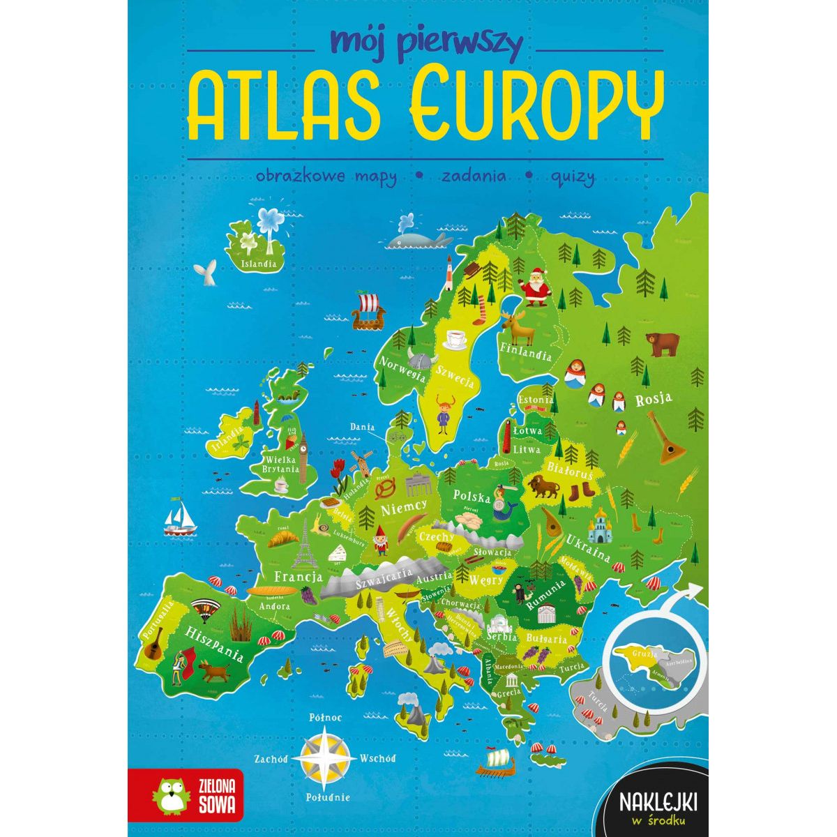 Książeczka edukacyjna Zielona Sowa Mój pierwszy atlas Europy