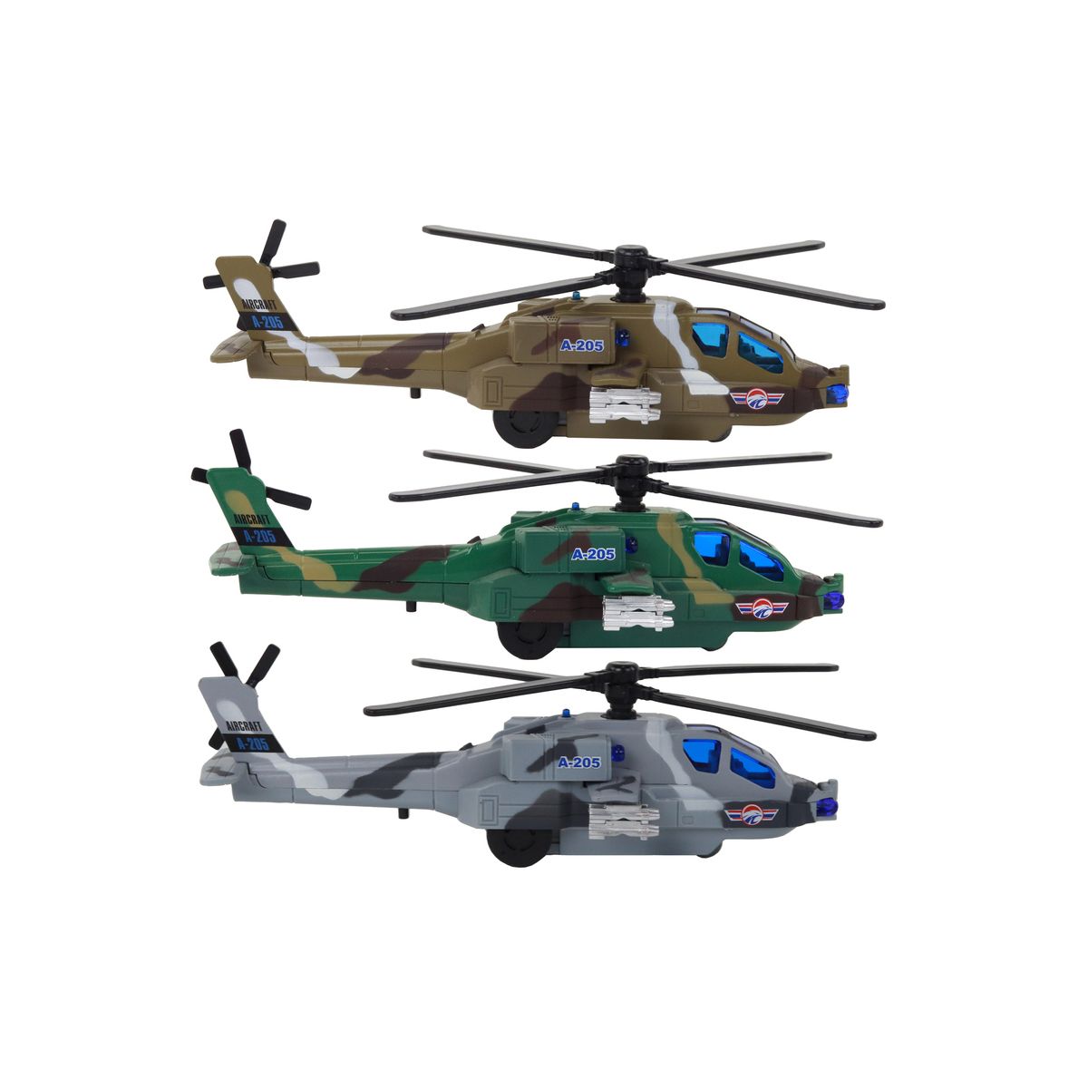 Helikopter Wojskowy Śmigłowiec Militarny Aluminiowy Mix Dźwięk Światła Lean (16530)