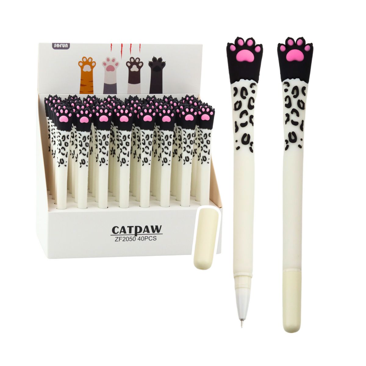 Długopis żelowy Lean Kocia Łapka czarny 0,5mm (21746)