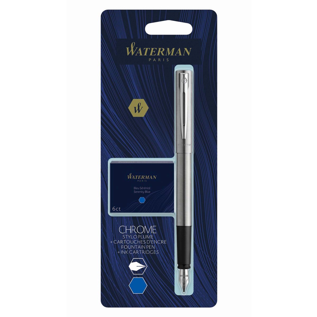 Ekskluzywne pióro wieczne Waterman ALLURE (+ 6 naboi)