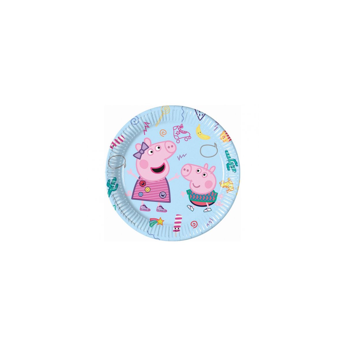 Talerz jednorazowy Godan Peppa Pig (Hasbro) śr. 230mm 8 szt (93436)