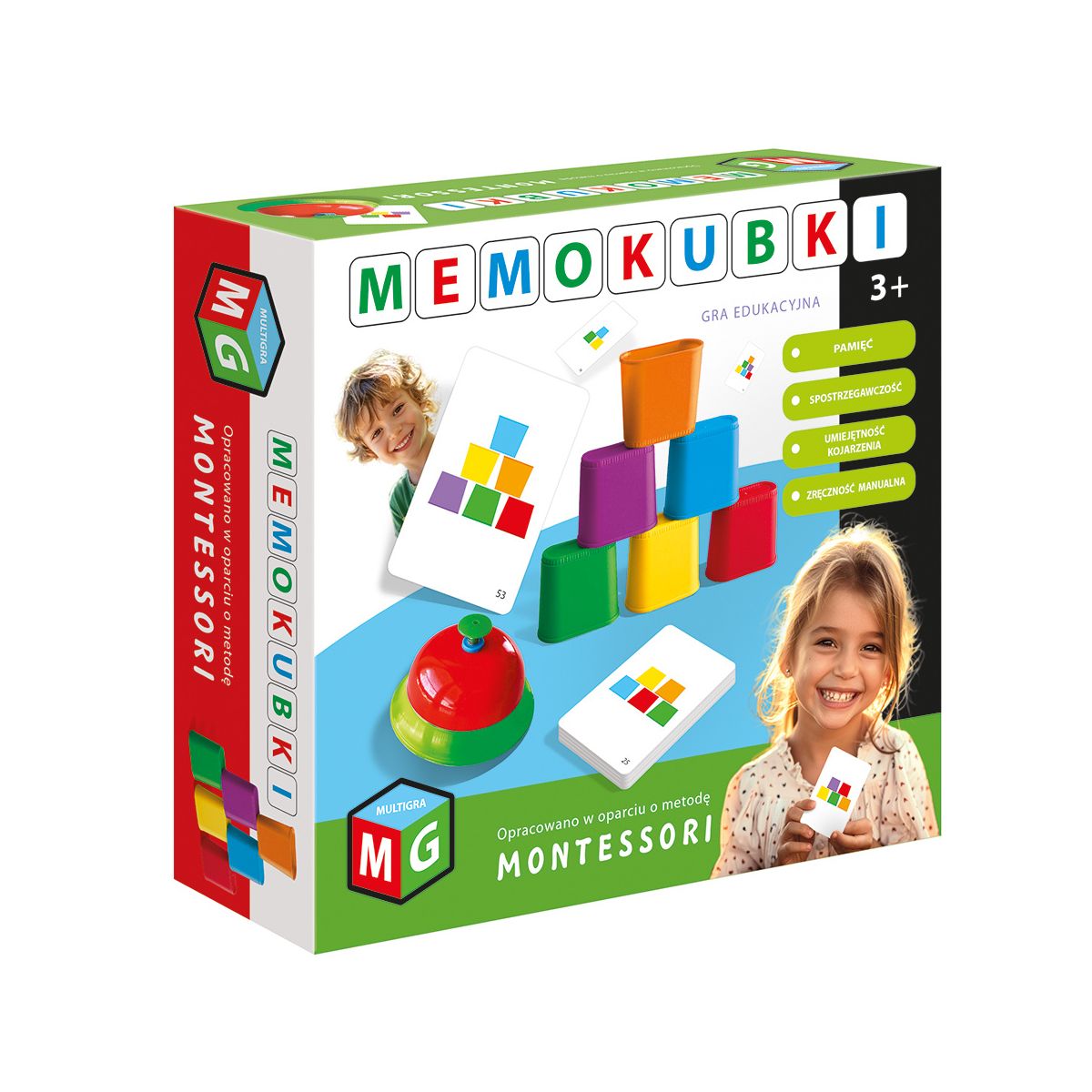 Gra edukacyjna Multigra MONTESSORI - GRA EDUKACYJNA MEMOKUBKI