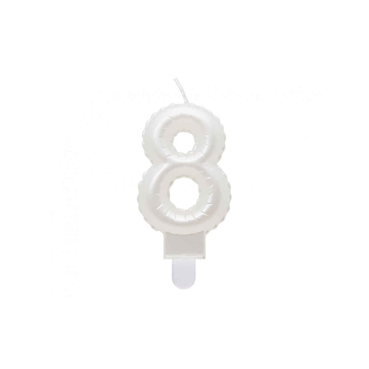 Świeczka urodzinowa cyferka 8, perłowa biała, 7 cm Godan (SF-PBI8)