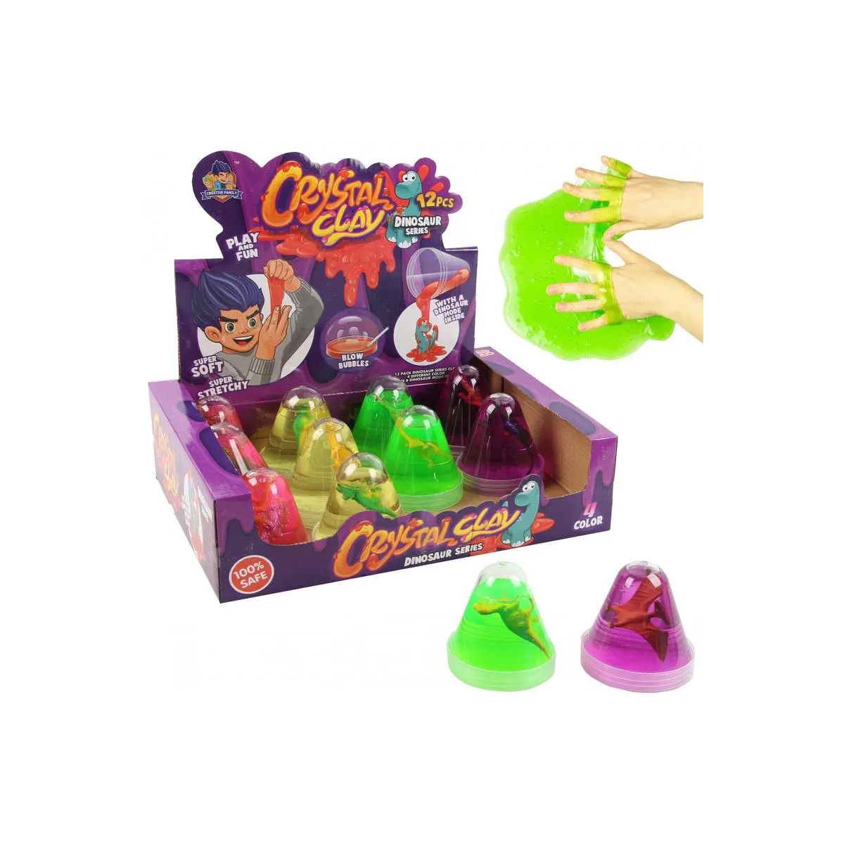 Glut Trifox slime z dinozaurem (A-1782)