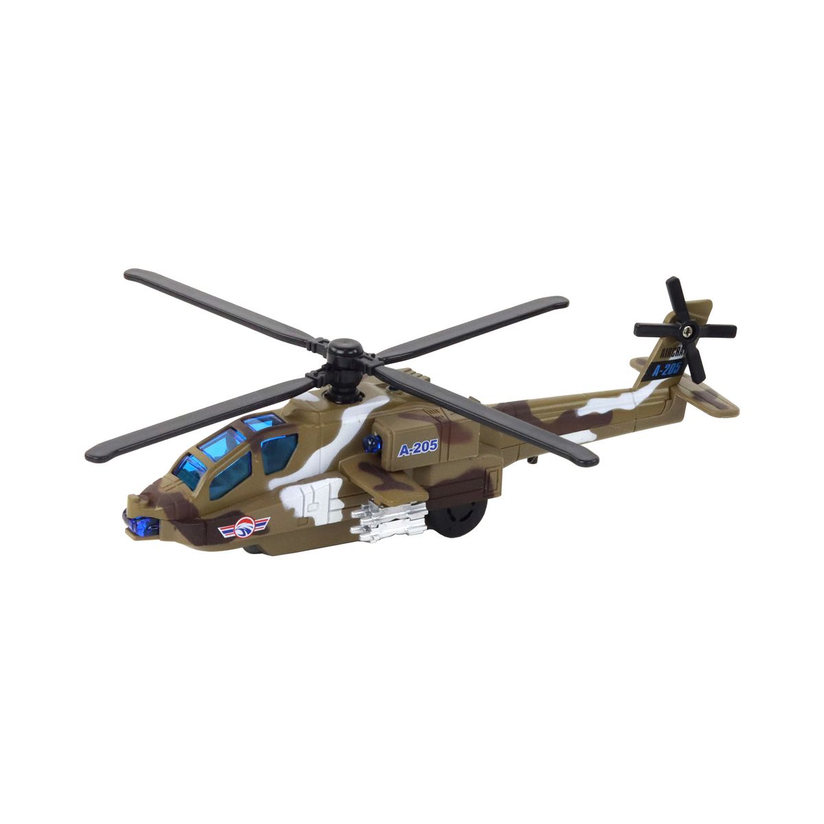 Helikopter Wojskowy Śmigłowiec Militarny Aluminiowy Mix Dźwięk Światła Lean (16530)