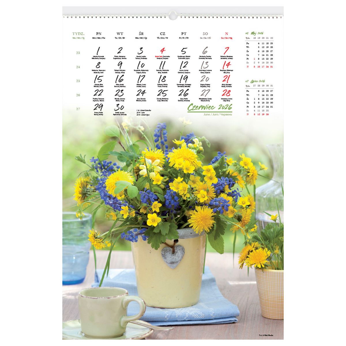 Kalendarz ścienny (401000) k:2915-377 13-planszowe 320mm x 470mm Lucrum (RW12)