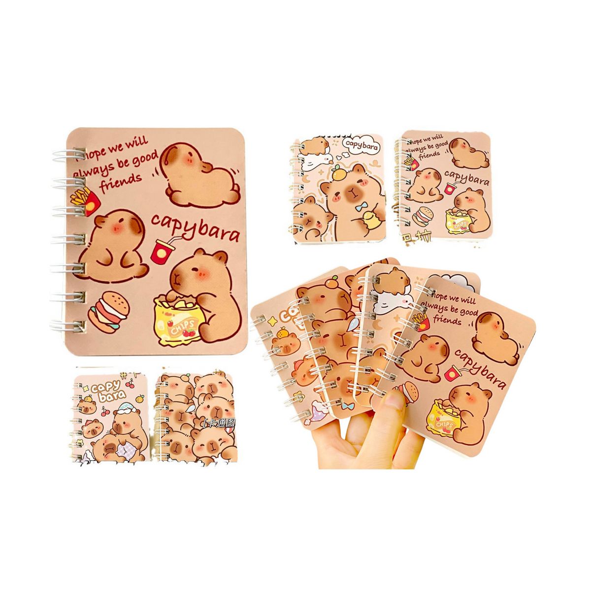 Notes (notatnik) Kapibara 4 szt. A7 linia [mm:] 105x82 Lean (13803)