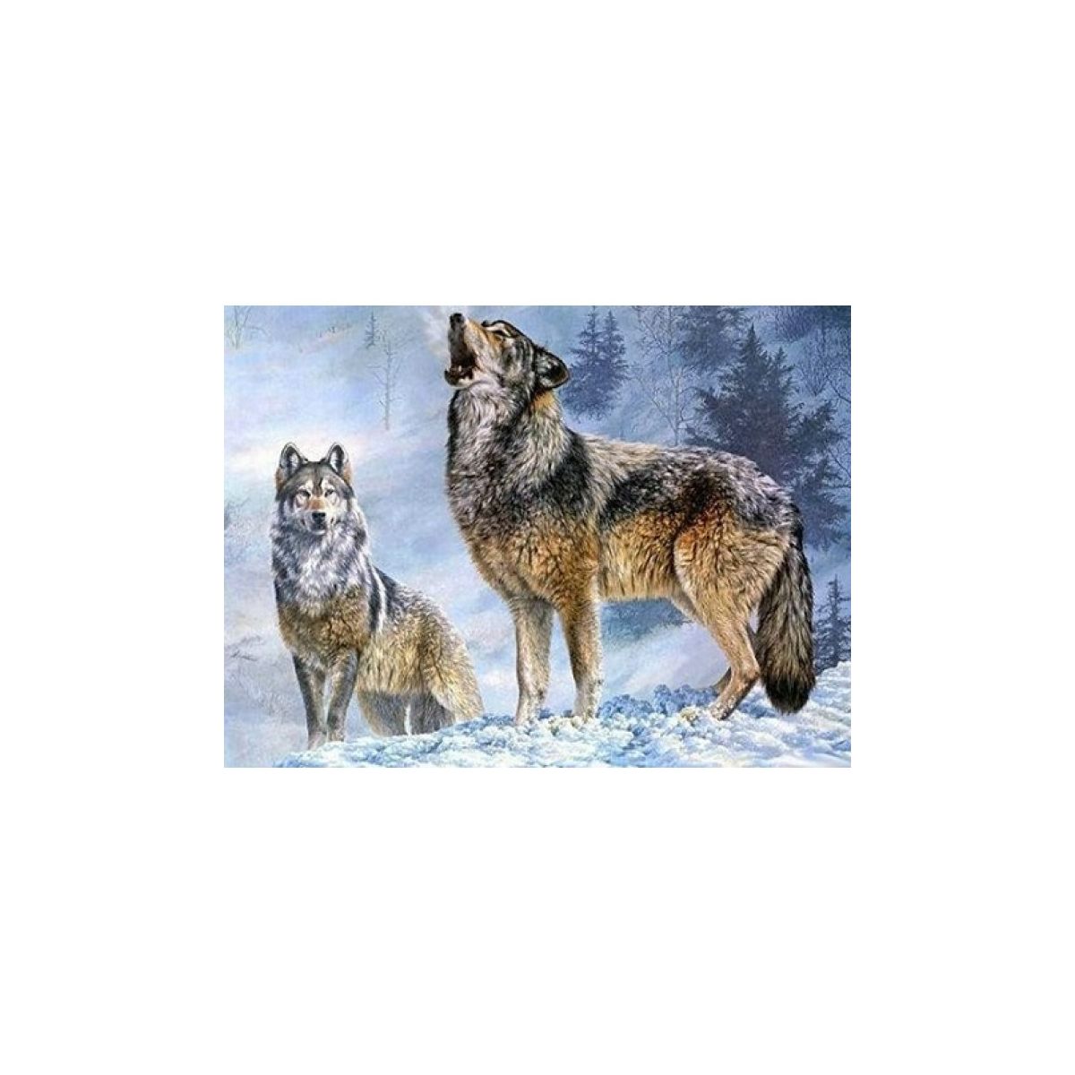 Zestaw kreatywny Norimpex Diamentowa mozaika wilki zimą 40x30cm (NO-1005260)