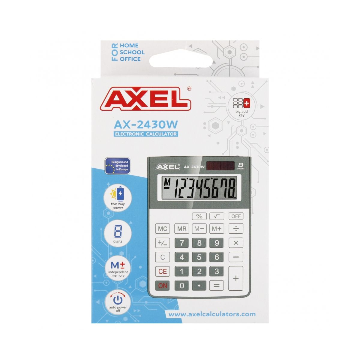 Kalkulator kieszonkowy AX-2430W Axel (526704)