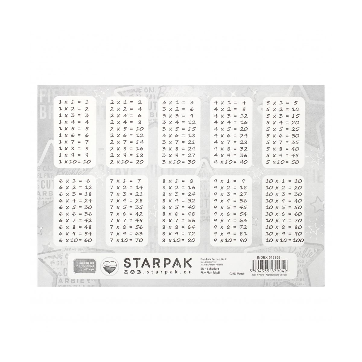 Plan lekcji Starpak Barbie St (513953)