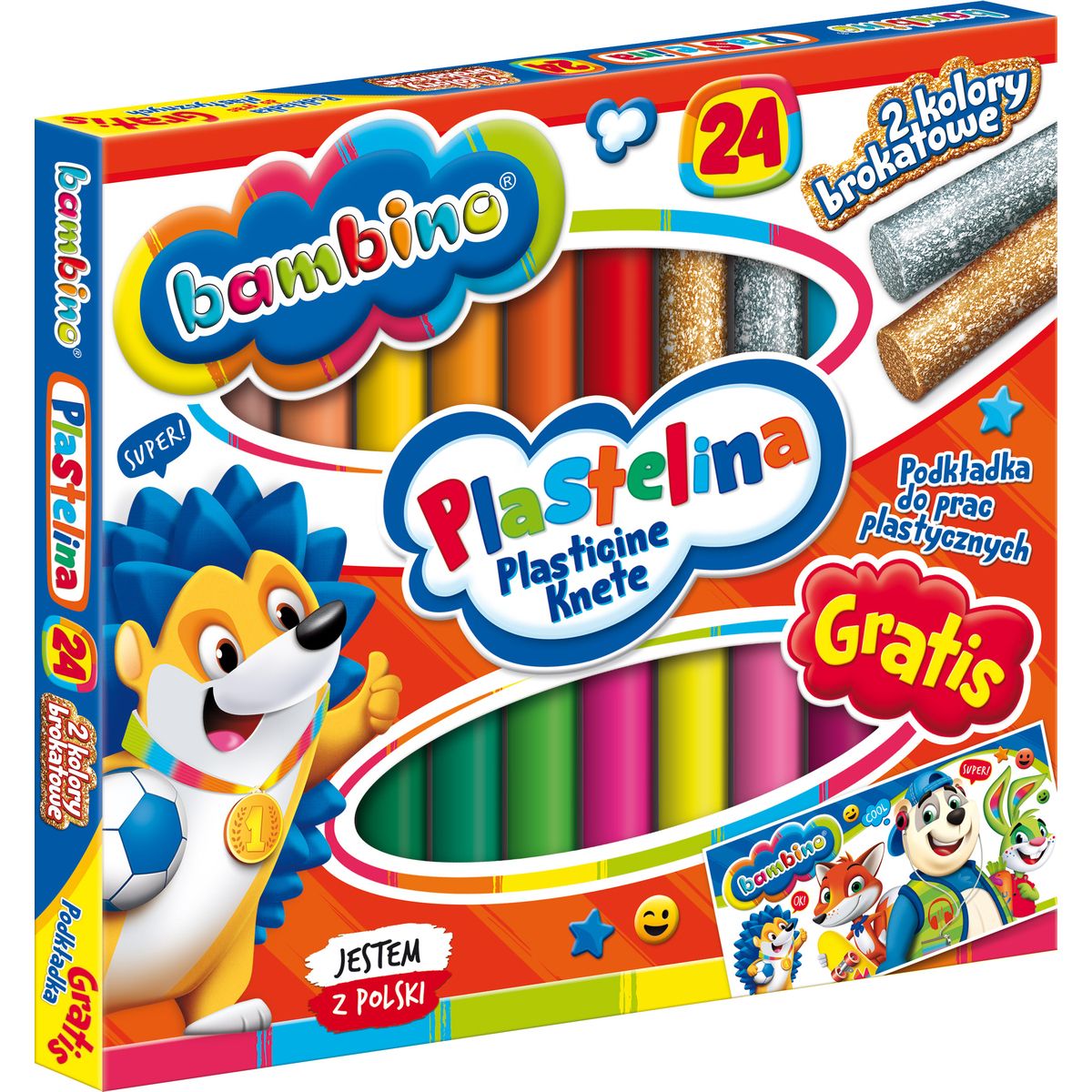 Plastelina 24 kol. standard mix St.Majewski