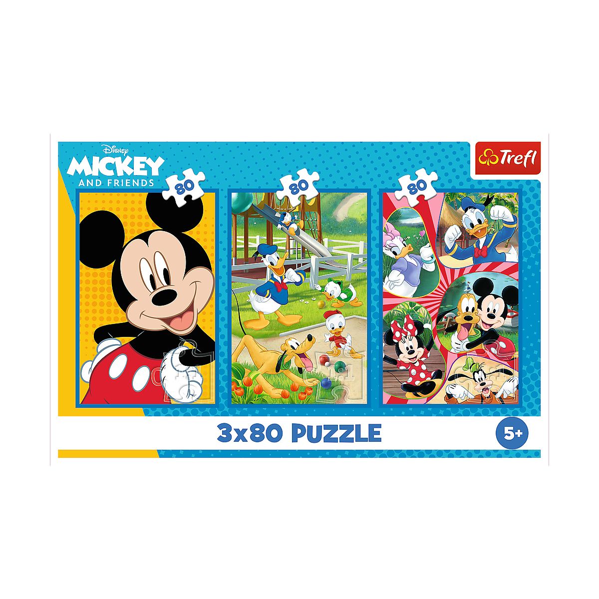 Puzzle Myszka Miki Ekipa Myszki Miki 3x80 el. Trefl (34887)