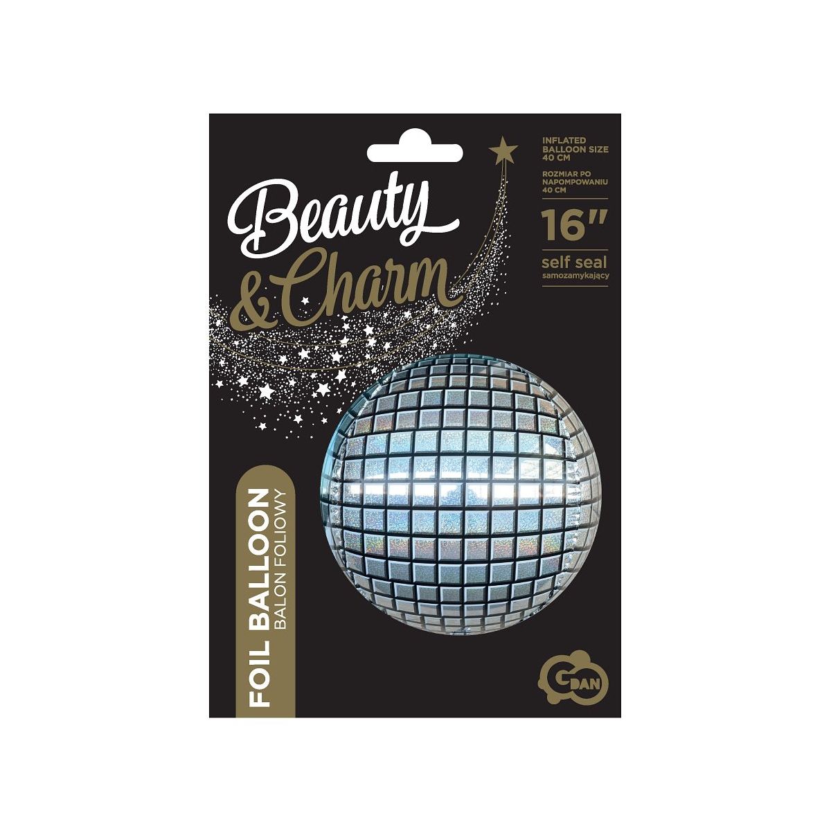 Balon foliowy 16 cali kula disco 16cal Godan (BK-HDC)