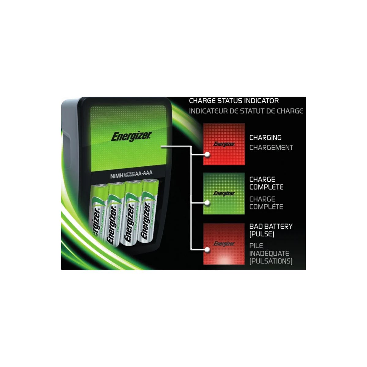 Ładowarka akumulatorowa Energizer Ni-MH Maxi + 4 x R6/AA 2000 mAh (EN-321401)