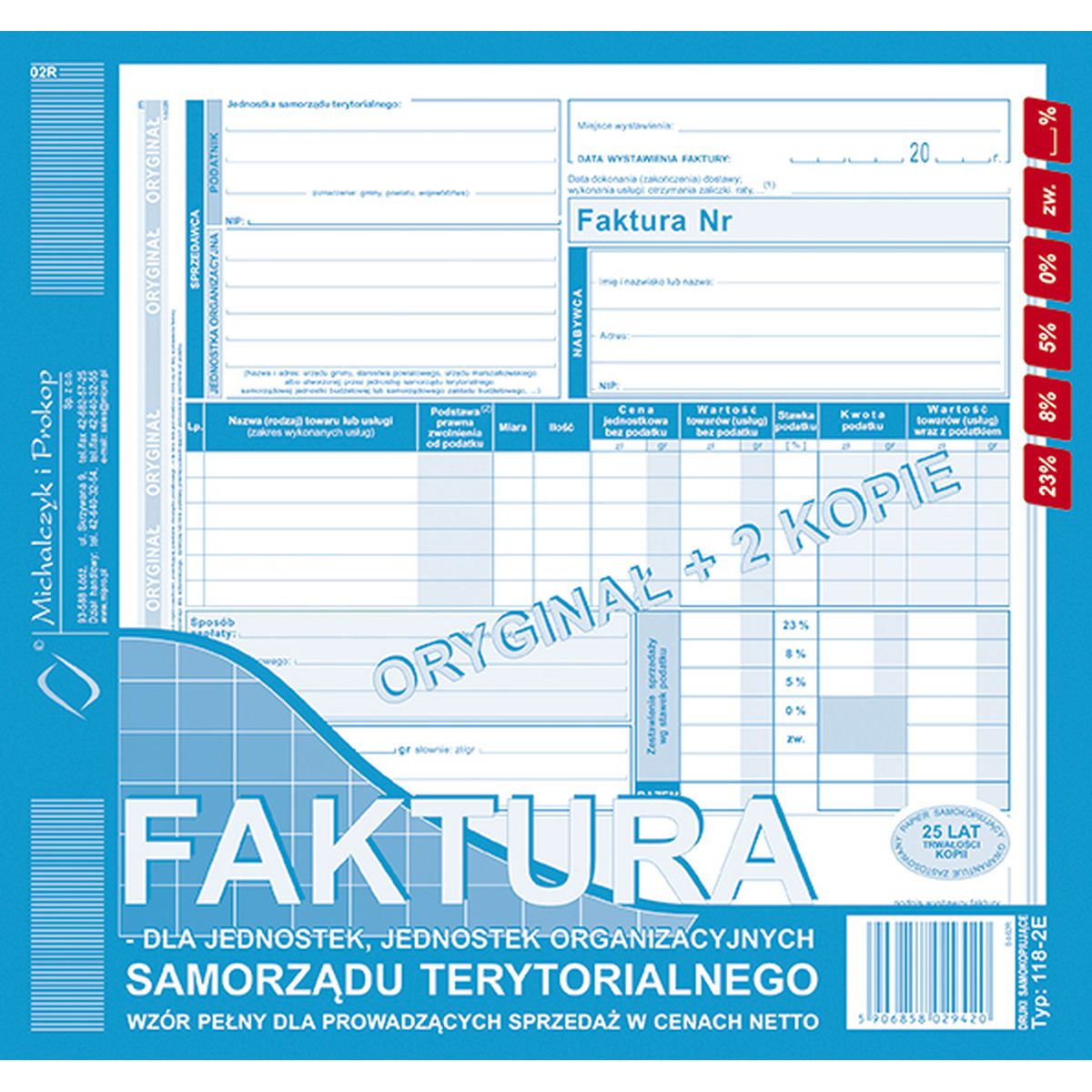 Druk offsetowy Michalczyk i Prokop faktura 2/3 A4 81k. (118-2E)