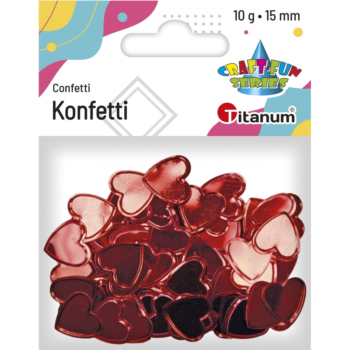 Konfetti Titanum Craft-Fun Series serca 15mm (MTLP-PA035)