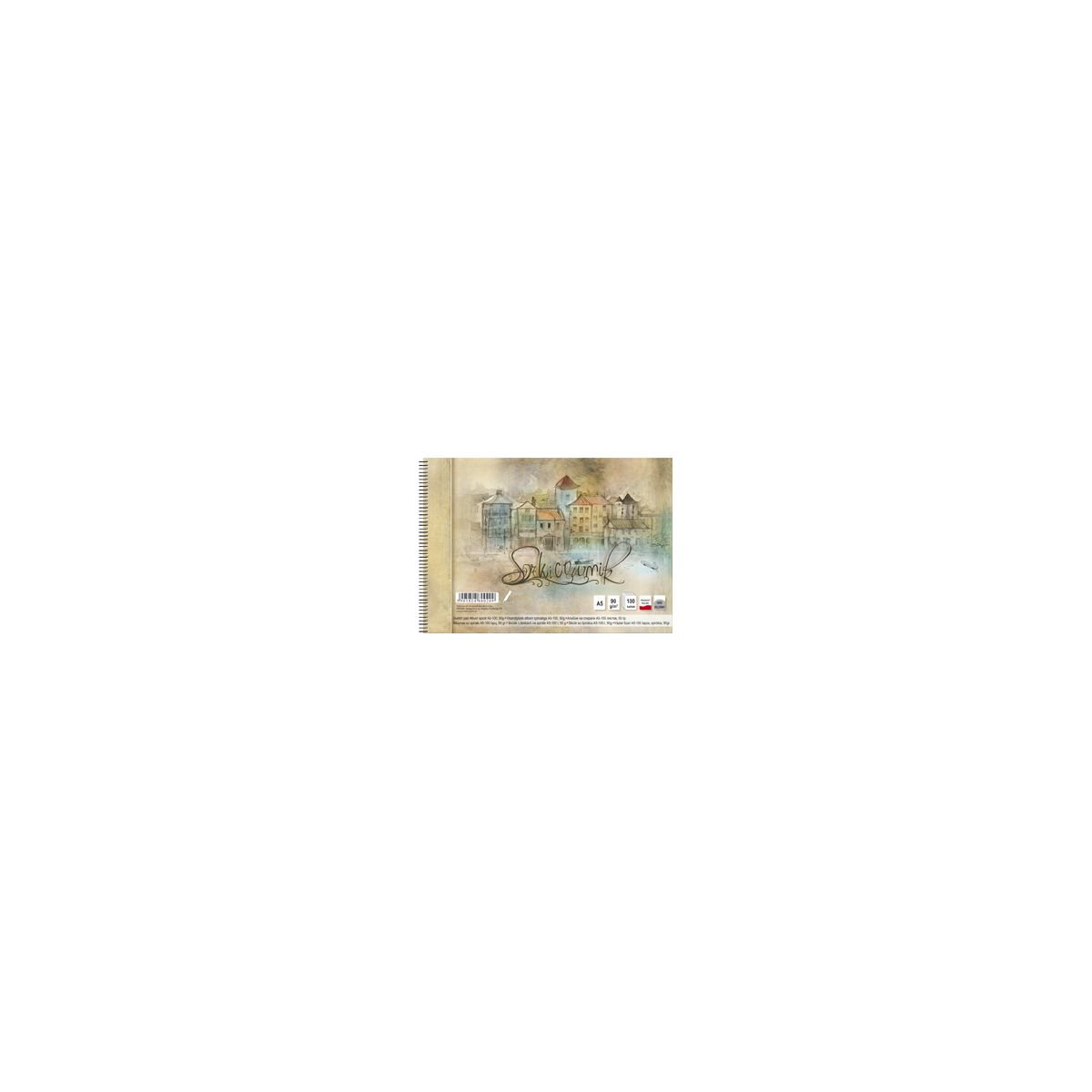 Blok artystyczny A5 100g 100k [mm:] (mix)x(mix) Kreska