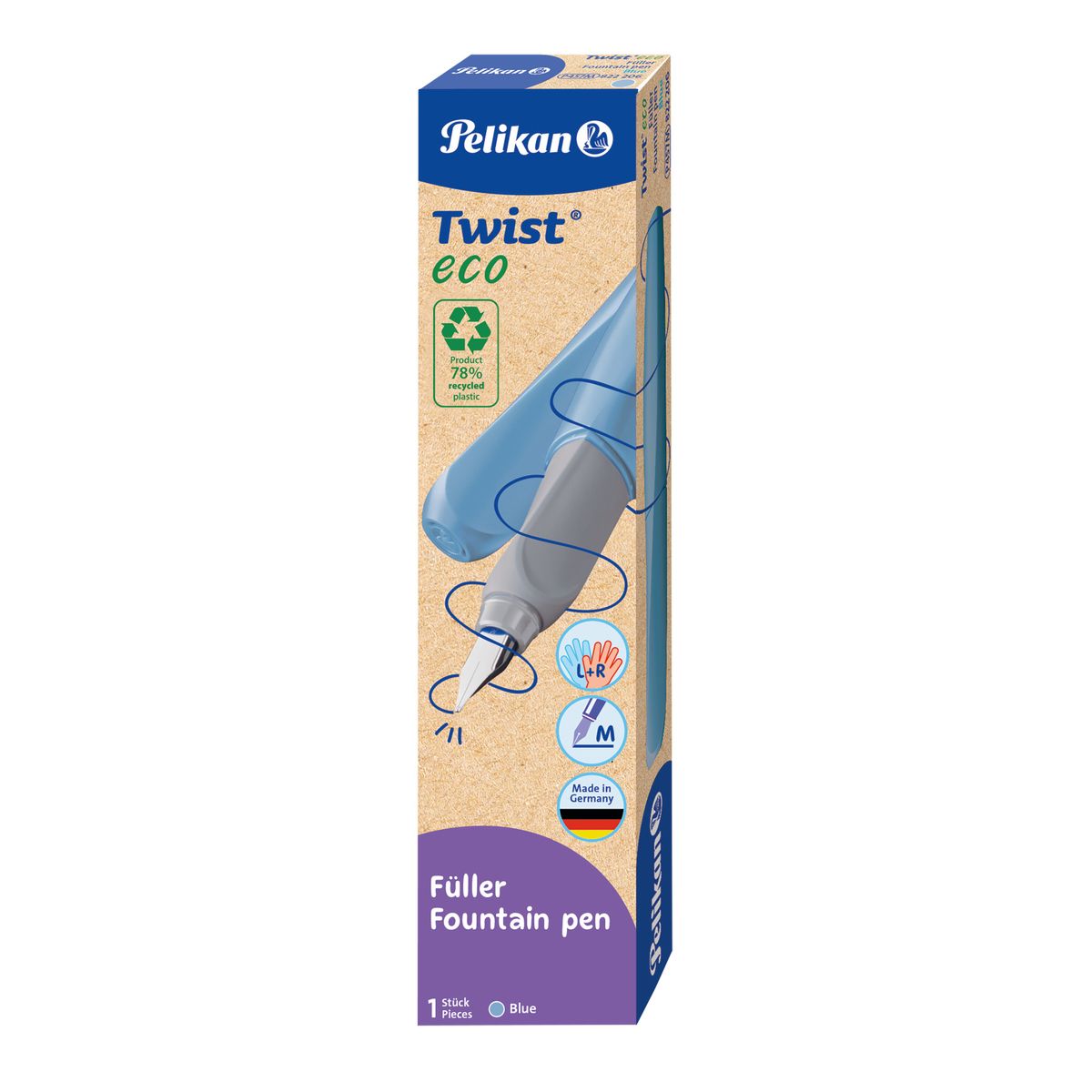 Pióro wieczne Pelikan Twist Eco Niebieskie (822206)